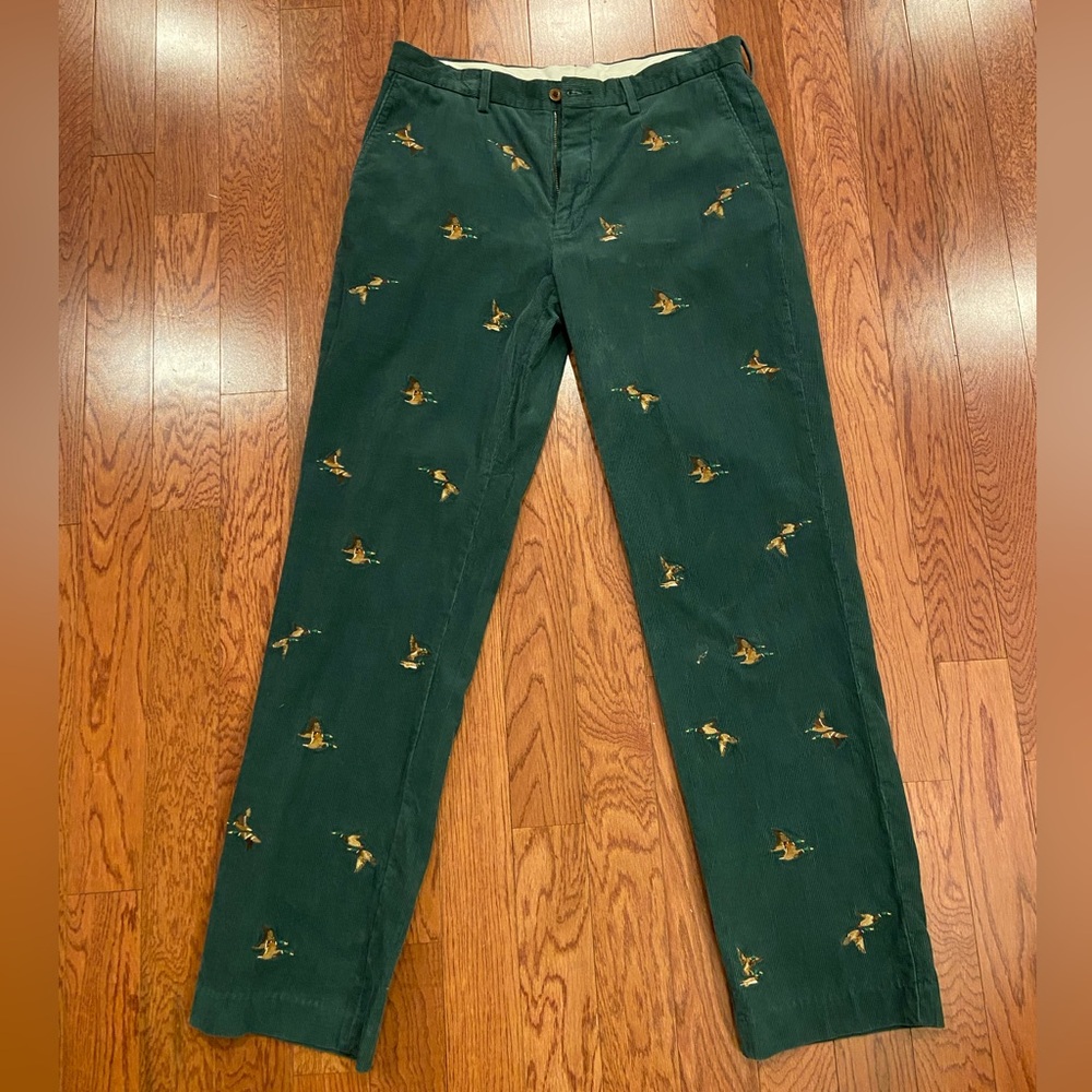 Polo Ralph Lauren vintage duck embroidered corduroy pants size 34x34
